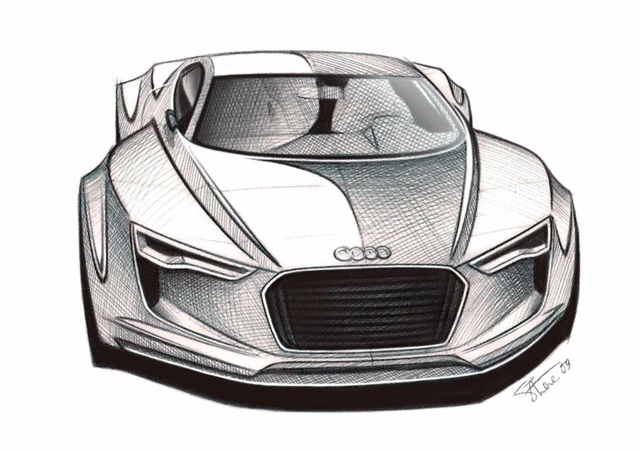 Эскиз Audi e-Tron Detroit Showcar 2010 года  (фото 61 из 109)